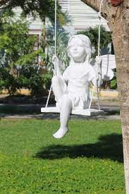 Fairy On A Swing L Statue Whole