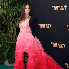 sandra bullock teams her pink elie saab