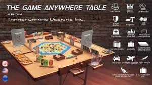 The garrison coffee & gaming table is designed to act as your gaming center in a living room, kids room or other smaller area. The Game Anywhere Table By Transforming Designs Inc Kickstarter
