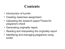 How to Use TurnItIn to Check for Plagiarism After you have uploaded your  essay to turnitin Plagiarism Checker