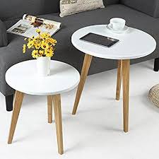 The sauder soft round coffee table is a great choice for someone who wants to create a thoroughly modern space. Amazon Com Pallamila Three Legged Bamboo End Table Modern Round Coffee Tab Round Coffee Table Modern Round Coffee Table Living Room Living Room Coffee Table