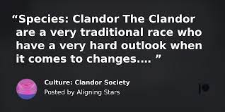 Culture: Clandor Society | Patreon