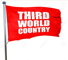 Third World Country, 3D Rendering, A Red Waving Flag Stock Photo, Picture  And Royalty Free Image. Image 57883726.