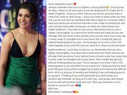 Fan heaps praise on Samantha Ruth Prabhu with a heartfelt note: I will  always be your loyal fan, protector and confidante | Telugu Movie News -  Times of India