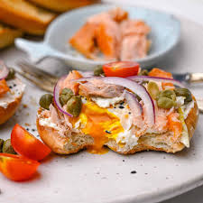 smoked salmon and egg breakfast
