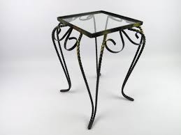 Wrought Iron Plant Stand With Clear