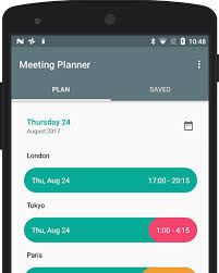 meeting planner app by timeanddate com