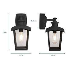 black outdoor wall coach light sconce