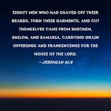 jeremiah 41 5 eighty men who had shaved