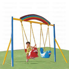 Iron Two Seater Dolphin Swing Children