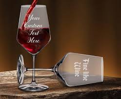 Personalized Wine Glass Custom Text