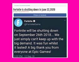 There seems to be a rumor going around the internet right now that fortnite battle royale's current maintenance downtime is somehow related to the game shutting down for good. Don T Panic Roblox Minecraft And Fortnite Are Not Shutting Down Article Kids News