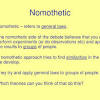 The Nomothetic Approach in Personality Testing