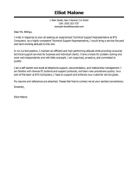 Best Technical Support Cover Letter Examples Livecareer Computers