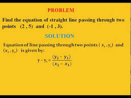 equation of straight line passing