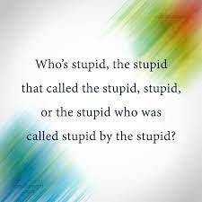 A page for describing quotes: Quote Who S Stupid The Stupid That Called The Stupid Stupid Or The Stupid Coolnsmart
