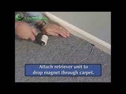 how to pull cable wire under carpet