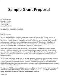 Grant Cover Letter Example Grant Cover Letter Sample Proposal