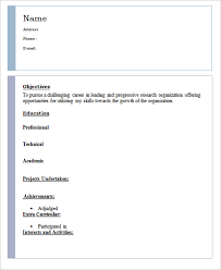 Resume Format Pdf For Freshers Latest Professional Resume Formats    