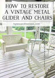 Vintage Metal Glider And Chairs Hymns