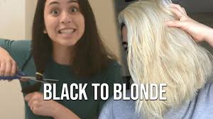 Sooooo i've been wanting to dye my hair platinum blonde for years now, and i finally decided just to go for it. Black To Blonde Hair At Home Virgin Hair Transformation Youtube