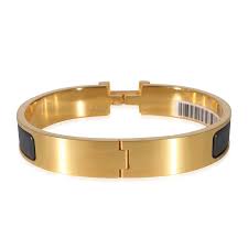 clic h bracelet hermès gold in gold