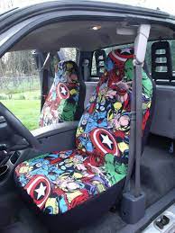 Marvel Comic Print Car Seat Covers