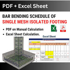 bbs of single mesh isolated footing