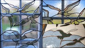Contemporary Stained Glass Seagulls