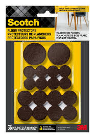scotch felt pads value pack brown