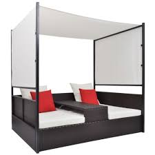 homefare velvet quatrefoil canopy bed