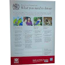 Our selection of safety posters and wall charts helps you to protect your people, products and premises assisting you in identifying hazard areas our posters and charts help maintain a safer working environment and comply with accredited standards. A2 Health And Safety Law Poster The Training Fox