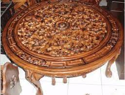 Cara membuat meja dari akar kayu jati tergolong rumit dan memiliki jiwa seni tinggi agar diperoleh meja akar kayu jati kualitas terbaik yang. Meja Oshin Ukir Jepara Meja Oshin Jati Jepara Mebel Ukir