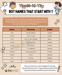 unique boy names that start with y