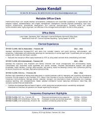 clerical resume env 1198748 resume