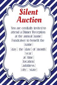 Silent Auction Invitation Flyer Template Small Business Free