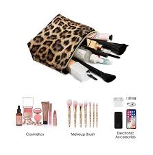 leopard print makeup brush set 12