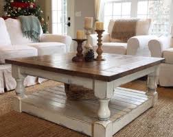 Their lack of sharp corners makes them a good choice for families with young kids, too. Large Antique White Harvest Coffee Table Coffee Table Farmhouse Coffee Table Decor