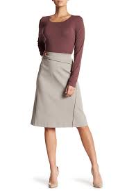 Baily Knit Pull On Skirt In Silver Cloud