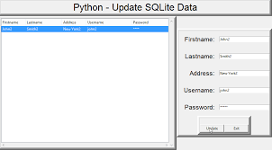 python update sqlite data