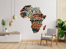 Africa Map Wall Art Vinyl Sticker