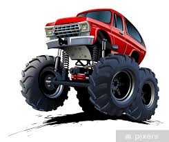vector cartoon monster truck available