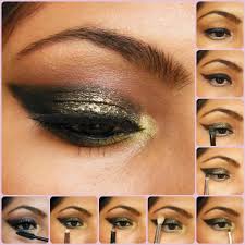 eye makeup tutorial glittery black