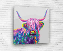 Highland Cow Canvas Print Wall Art