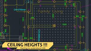 find ceiling heights in cad drawing