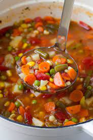 vegetable soup cooking cly