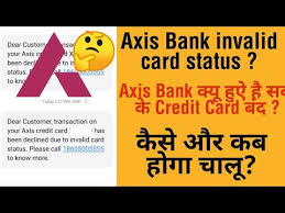 axis bank credit card ब द क य axis