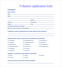 Volunteer Application Template 10 Volunteer Application Templates