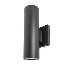Up Down Wall Sconce 11in Black Round Cylinder Led Wall Light 1400 Lumens 3000k Wsr 30k20 Udbl