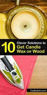 removing candle wax from wood